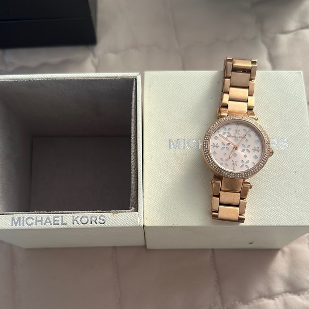 Michael Kors Gold Watch with Crystal Accents
